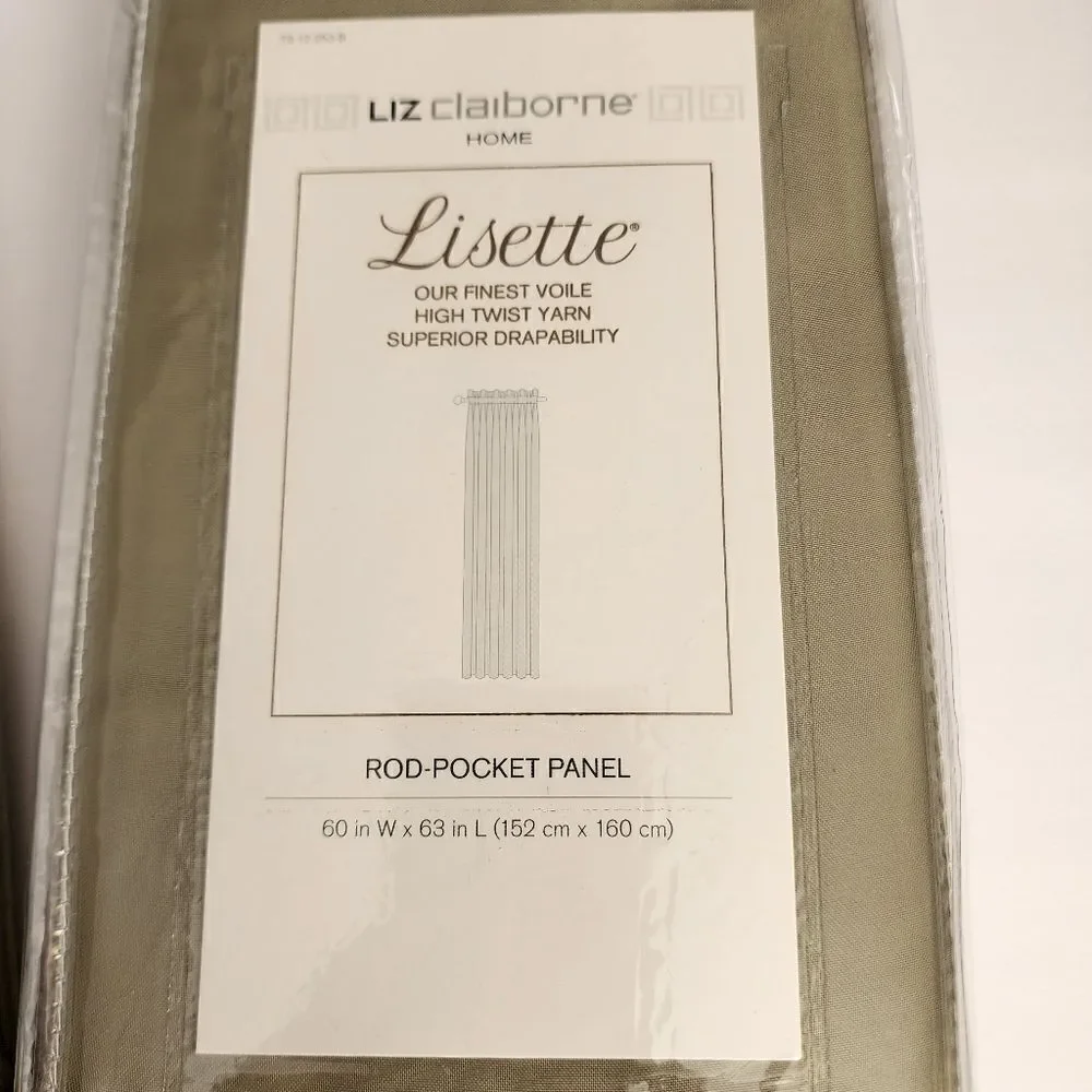 Liz Claiborne Lisette Voile Rod Pocket Panel 60